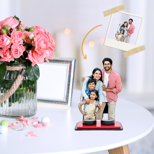Custom Family Caricature Table Display | Perfect Birthday or Anniversary Gift| Lenspop.in - Image 3