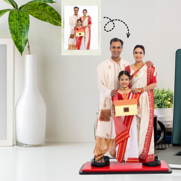 Custom Family Caricature Table Display | Perfect Birthday or Anniversary Gift| Lenspop.in