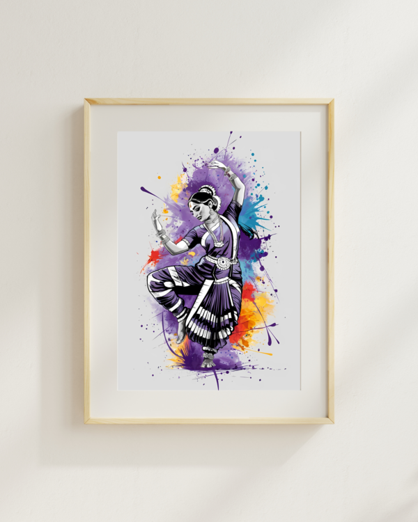 Bharatanatyam and Cultural Expression digital print combo - Image 3