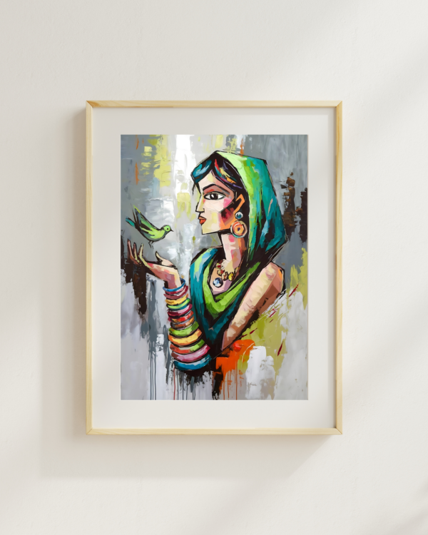 A Tribal Beauty and Her Avian Friend combo set - Image 2