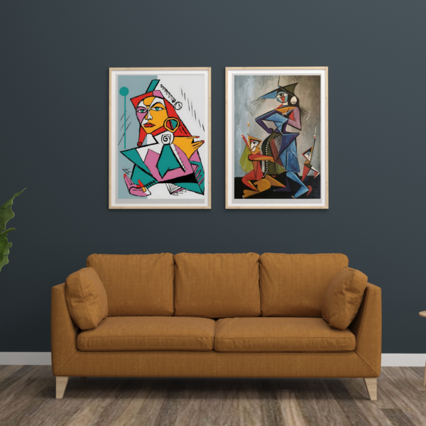 Geometric Masterpiece in Vibrant Color with combo of 2 set