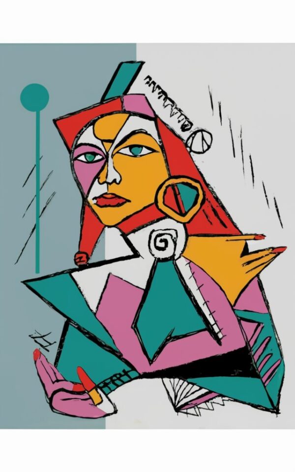 Modern Abstract Geometric Wall Art - Image 2